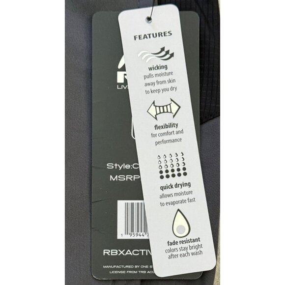 RBX NWT Mens Large Training Shorts 7" Inseam Lightweight Moisture-Wicking Quick- - Picture 8 of 16